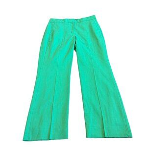 J. Crew Nova Fides Bold Green Trousers Pants Slacks Office Work Size 8 Women's